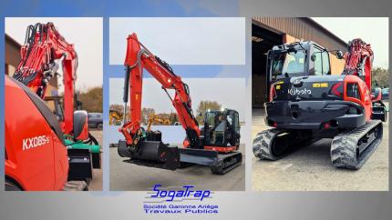 Nouvelle pelle KUBOTA chez SOGATRAP