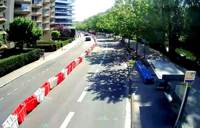 installation de chantier au bord du canal du midi