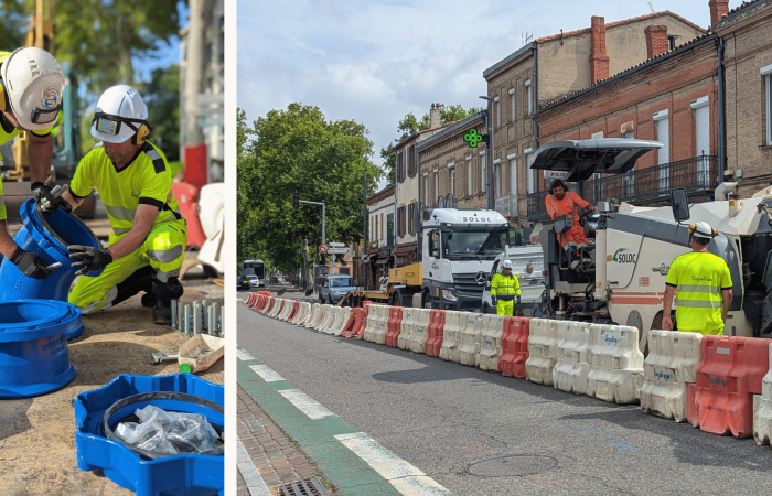 Travaux route d'Albi - TOULOUSE